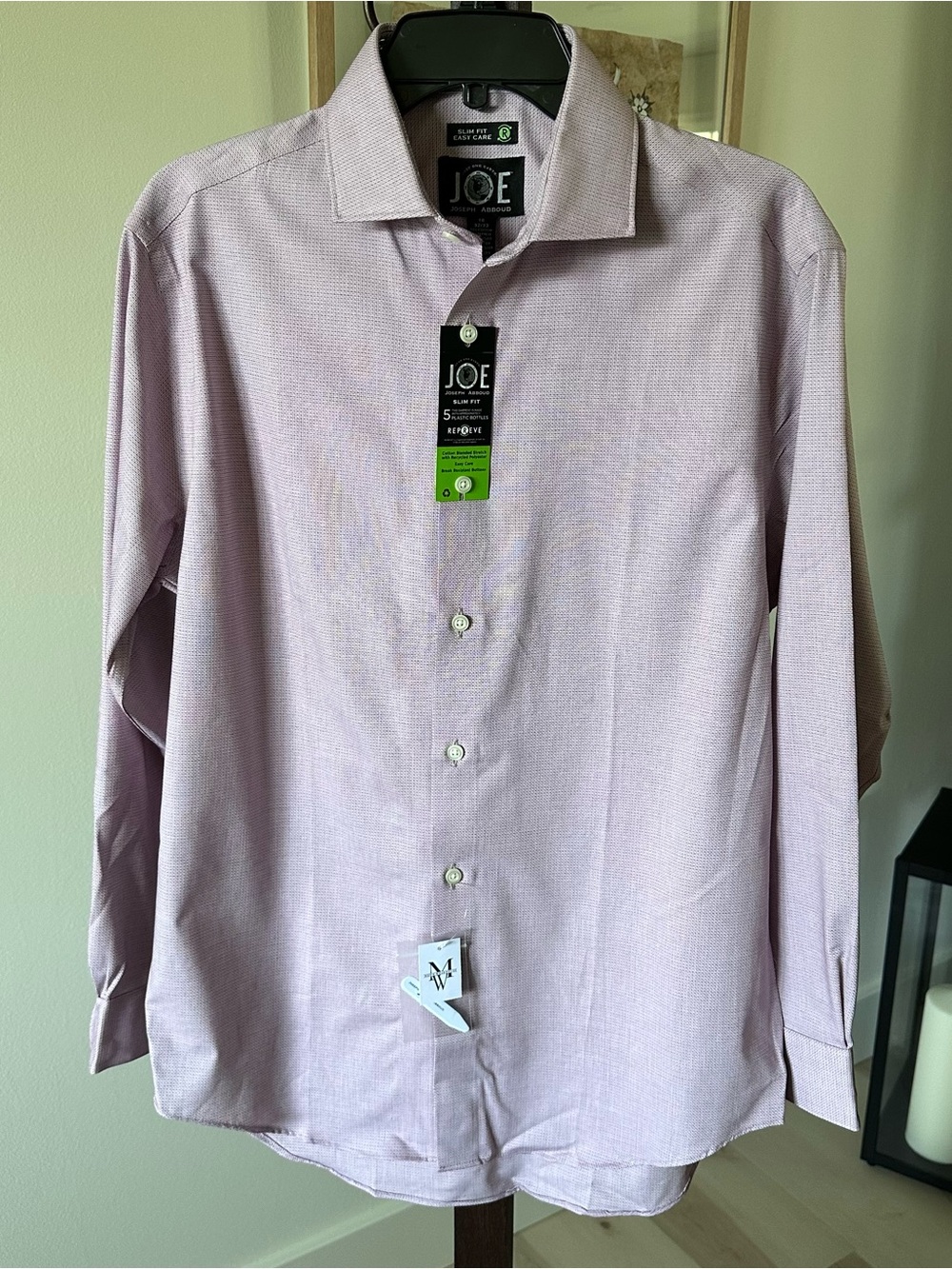Joseph Abboud Men's Dress Shirt in Light Mauve